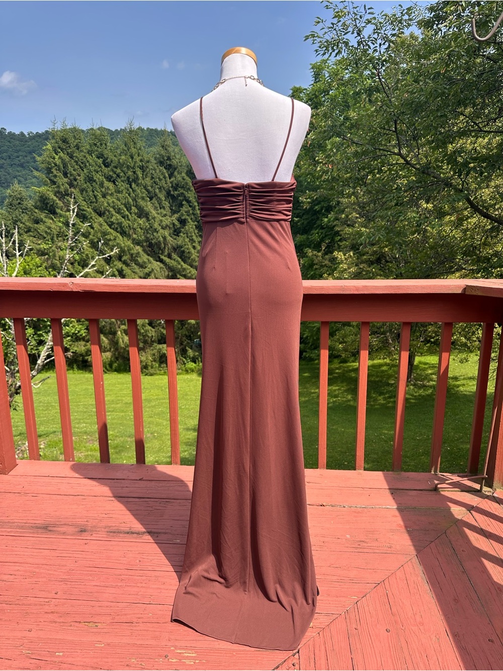 NWT! Zac Posen Jersey Draped Dress Espresso - Picture 6 of 10